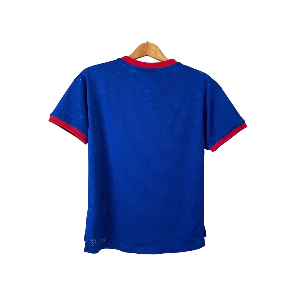 NFL New York Giants Girls Mesh Jersey V Neck Short Sleeve Team Apparel Blue‎ - Picture 6 of 6